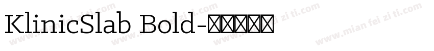 KlinicSlab Bold字体转换